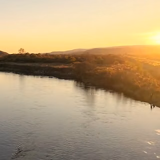 River Sunny Sunset Lake