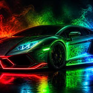 fire RGB cool supercar