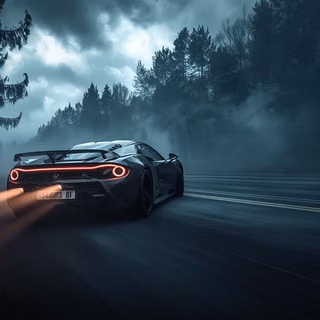 Moody Atmospheric Photography Of Of A Super Car Photography