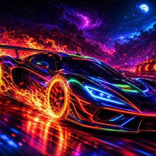 RGB racing super fast amaning car fire ghost rider