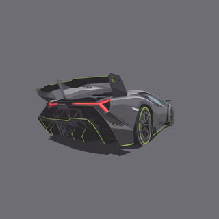 Lamborghini Minimalism Art