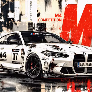 BMW M4 COMPETITION Nero AI Upscaler Face