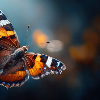 Beautiful Butterfly In Flight