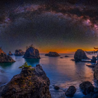 Ocean At Night Beach Milky Way Starry Night Peaceful Night