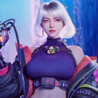 3D Blonde Girl Unreal Engine Art