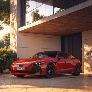 Red Audi Tron GT Quattro Electric Car