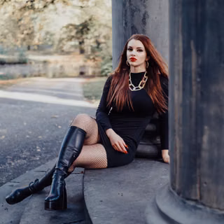 Black Dark Clothing Girl In Autumn Vibes