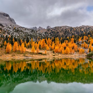 Italy Mountains Autumn Lake