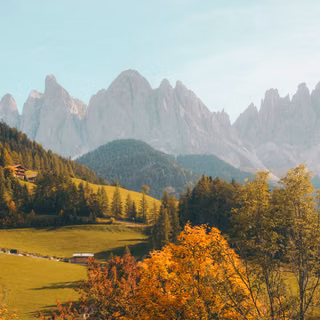 Majestic Mountain Autumn Fall Colors Alpine