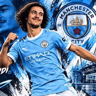 Ayyoub Bouaddi Vector Art Manchester City Fc Premier League