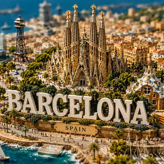 Barcelona Sagrada Familia Catalonia Uzomteruk 3D Art Basilica Of The Holy Family