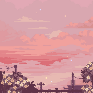 This is another aesthetic background and has buildings at the side of the background and has beautiful pink clouds :)  