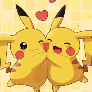 Pikachu girl and Pikachu friends but love