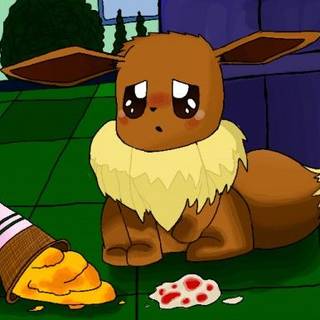 eevee want a ice cream but eevee dropped it