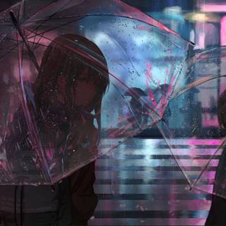 Anime with umbrella 