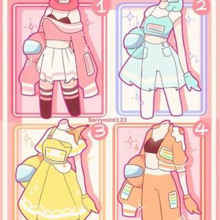 Kawaii outfits for some g a y characters