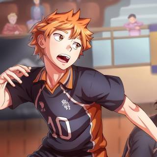 Karasuno High Playing Volleyball