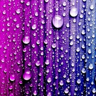 Blue, purple And pink water droplets