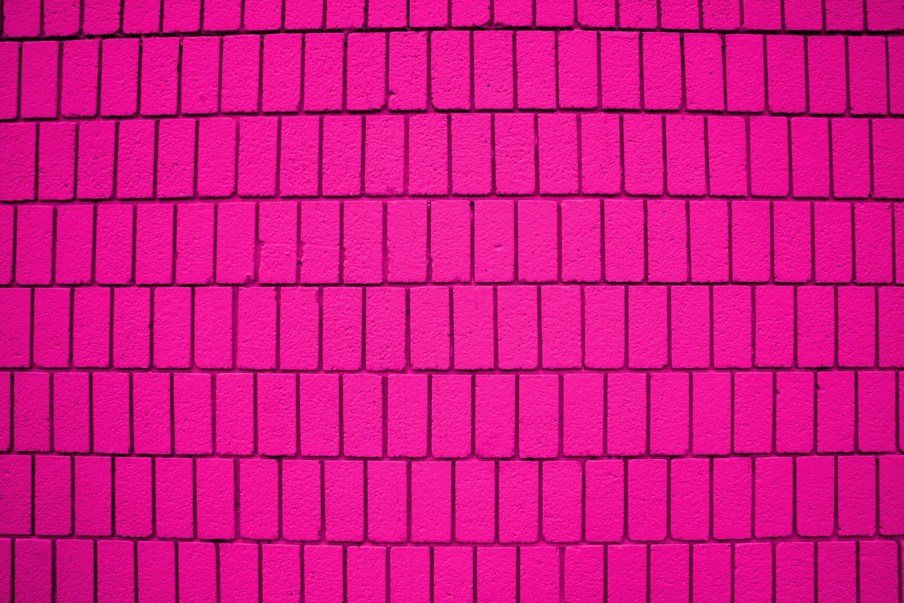 Pink brick wall. Everthing Pink. Bricks, Hot pink
