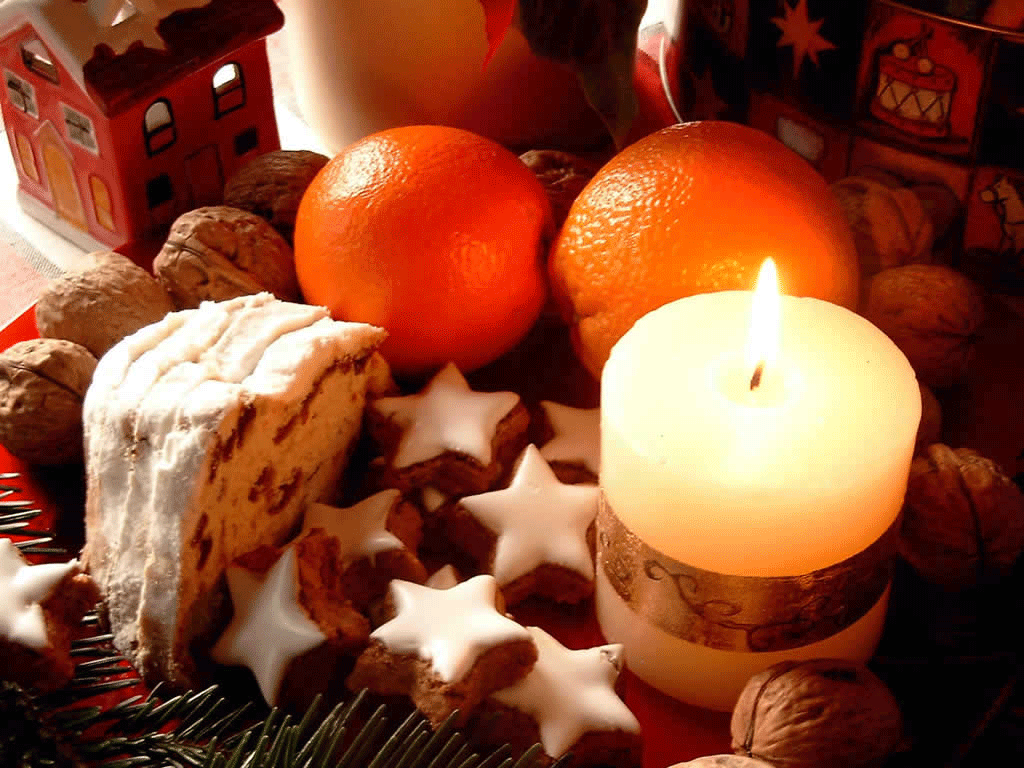 Free Games Wallpaper: Christmas Candle Wallpaper