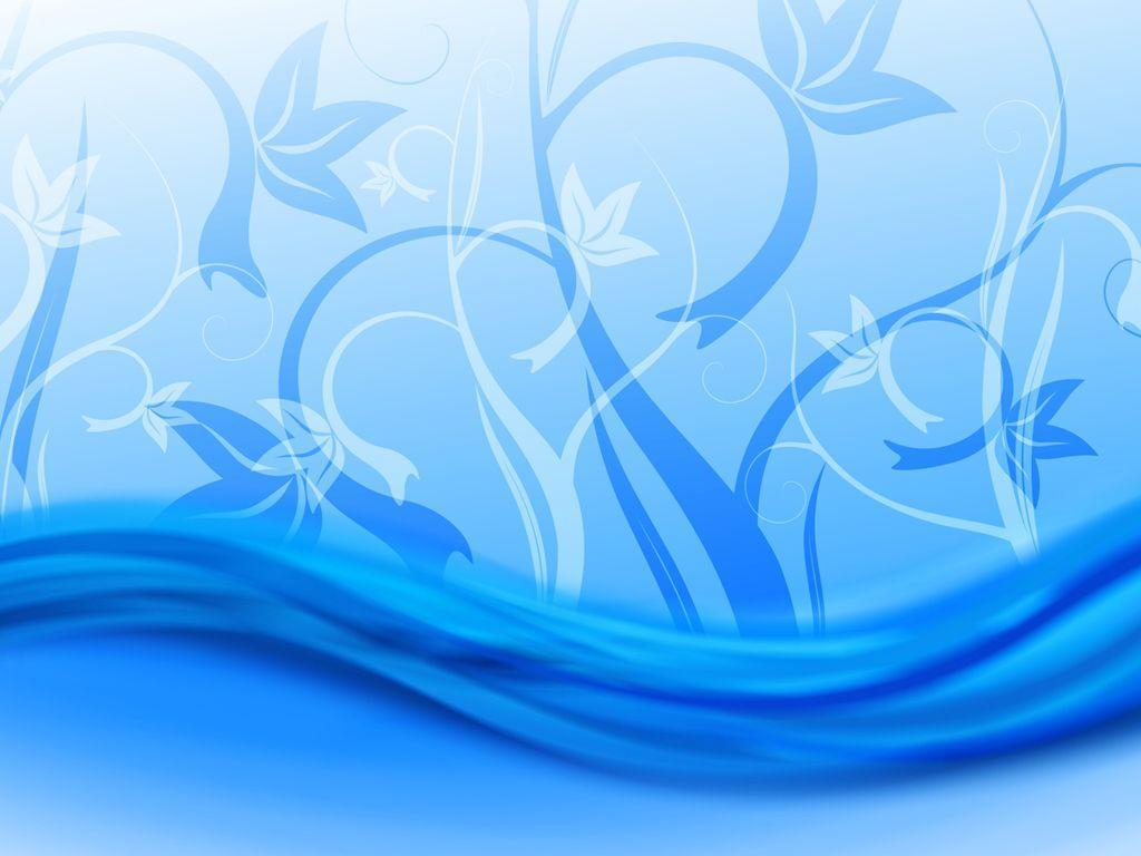 Blue floral wave Download PowerPoint Background