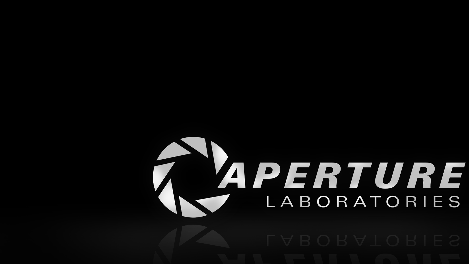 Aperture Science B W HD Wallpaper