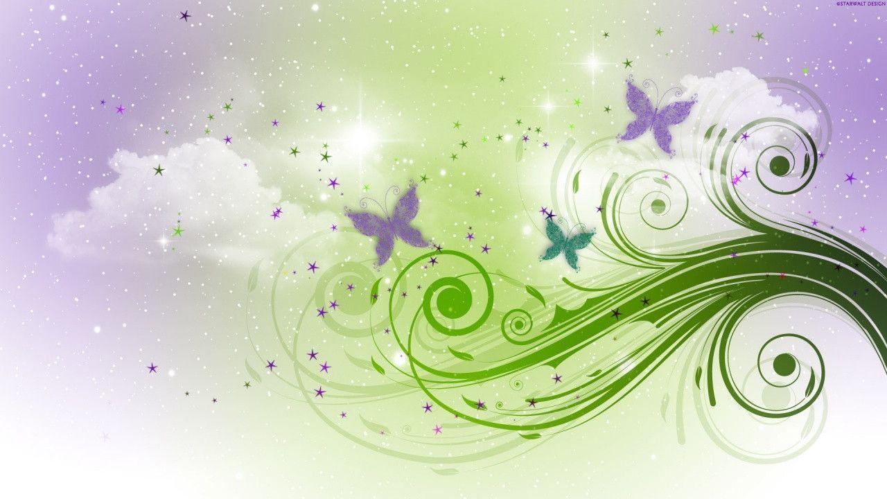 purple and green butterflies, Desktop and mobile wallpaper