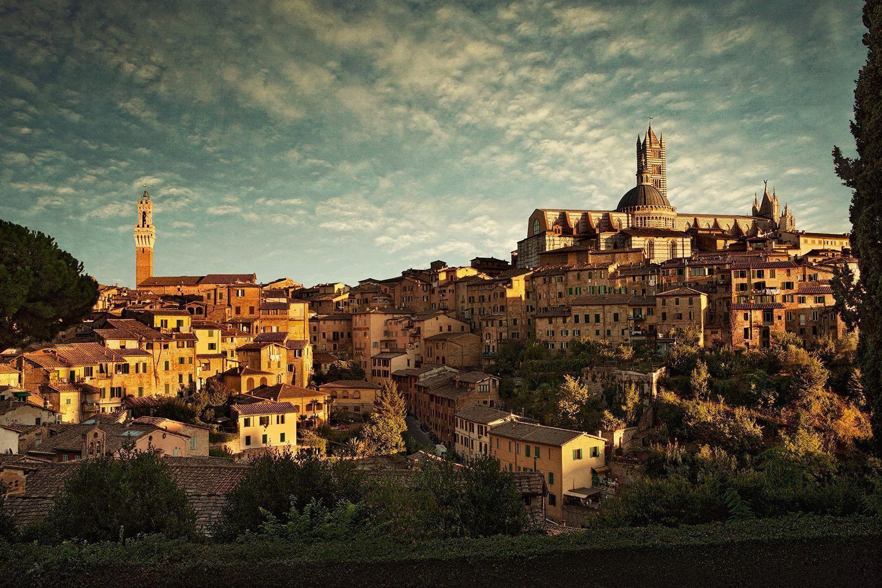 Panorama of the city of Siena, Italy wallpaper and image