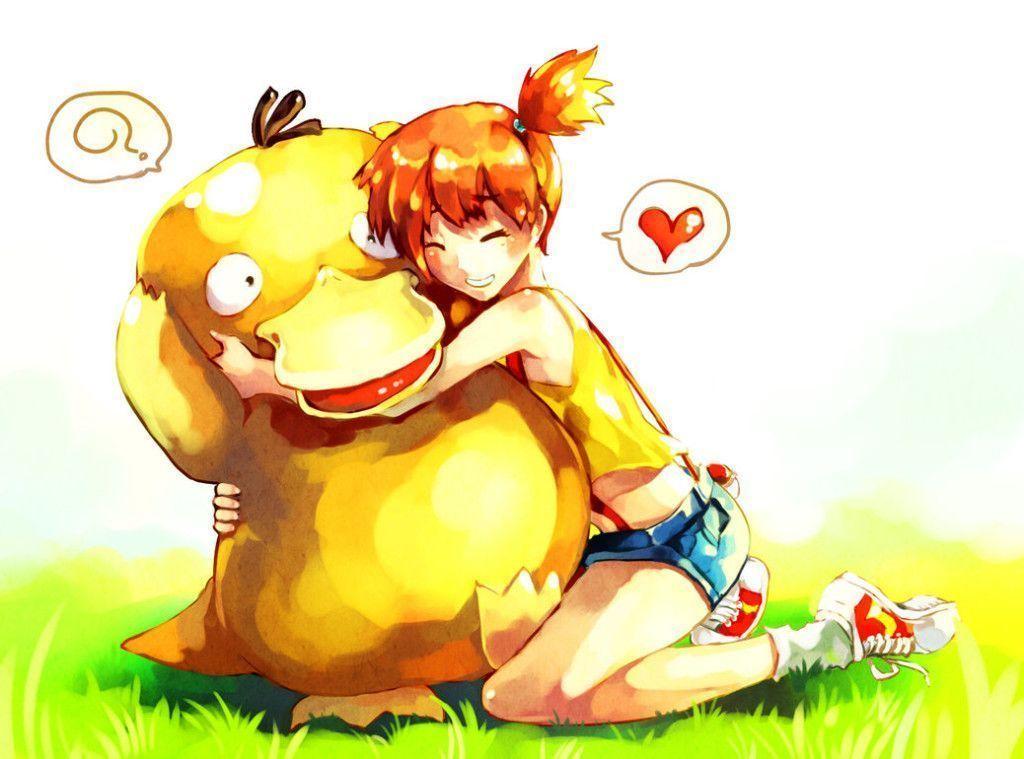 Misty And Psyduck Pokemon Desktop Wallpaper Wallpaper