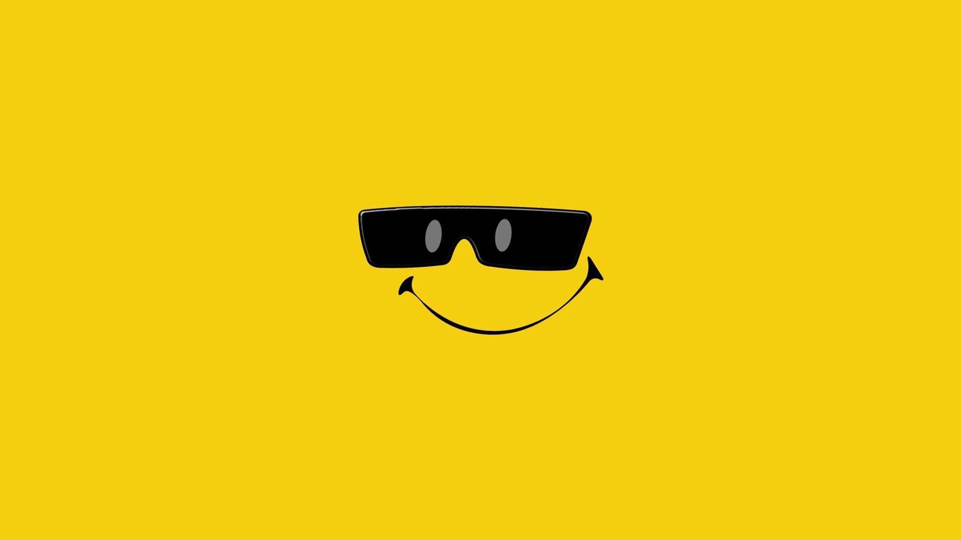 Smile Sunglasses Minimalism HD Wallpaper
