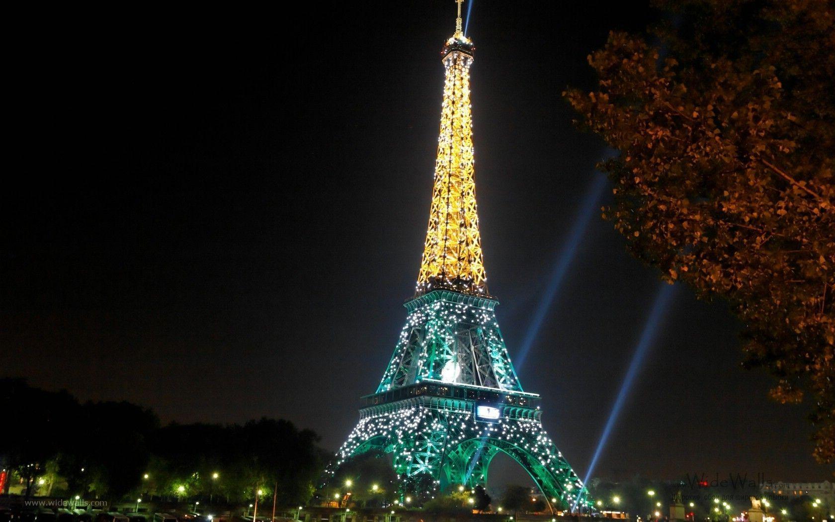 Eiffel Tower At Night Wallpaper HD Wallpaper
