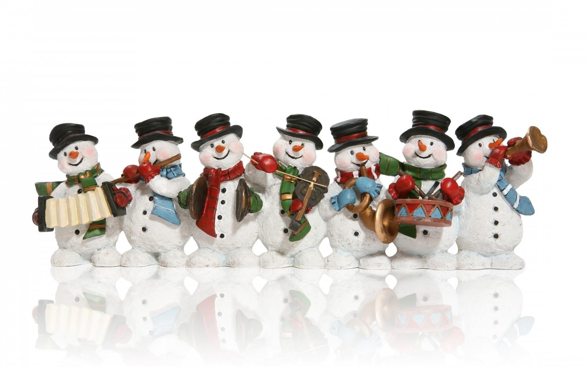 New Year Christmas Snowmen Music Festival wallpaper #