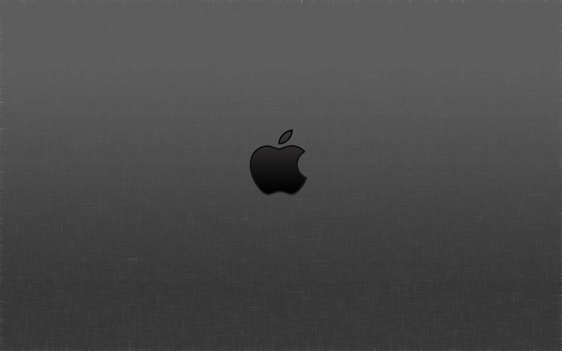 A Black Apple Logo Combined with Gray Background, Crossed Lines