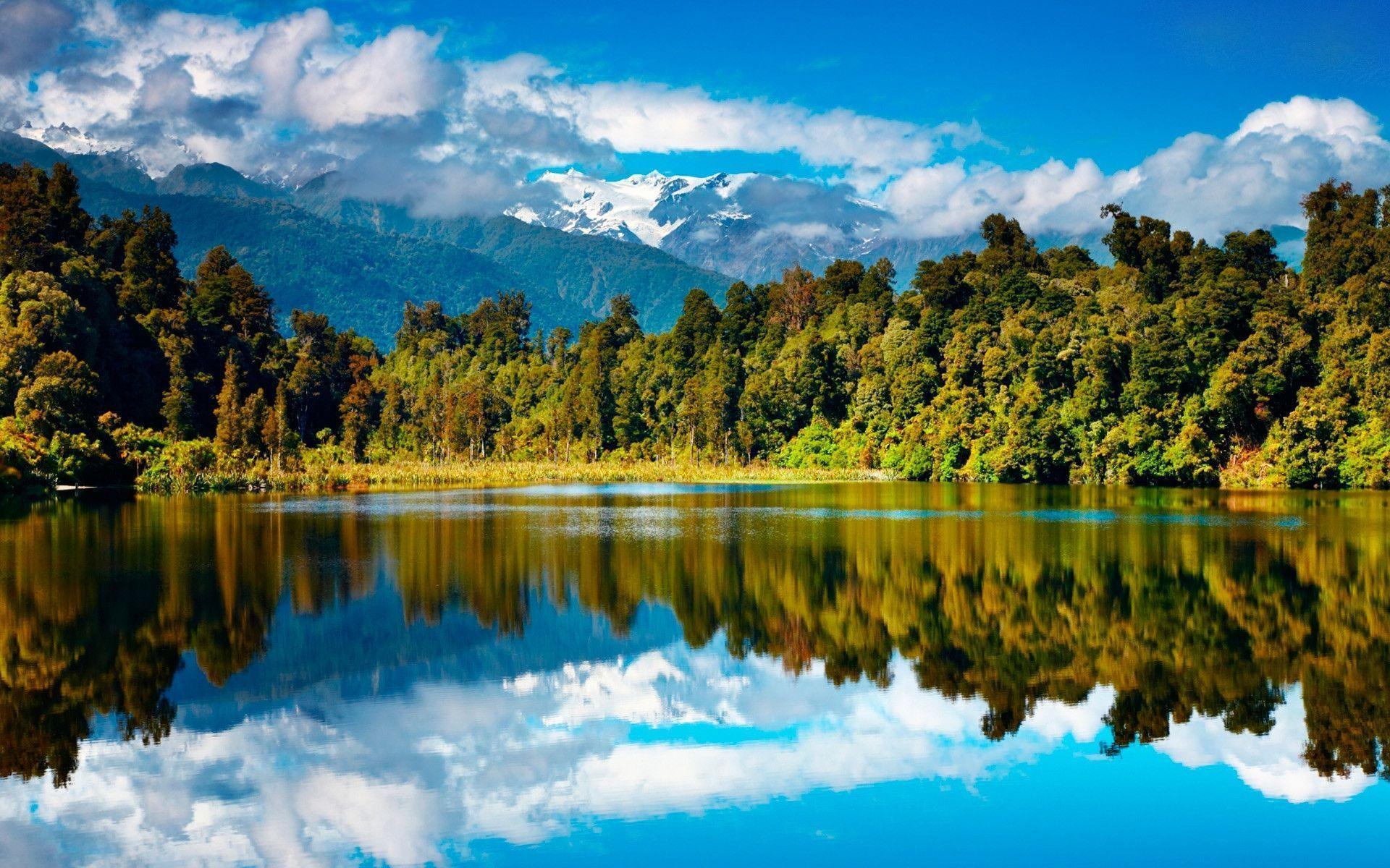 Lake Scenery New Zealand HD Desktop Wallpaper Free Amazing