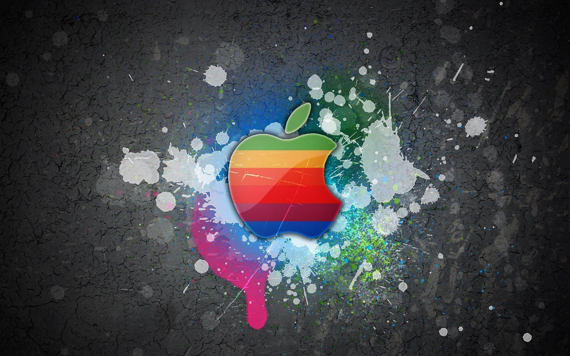 Mac Logo Tagged As Apple Colors Free Rainbow Wallpaper 1920x1200