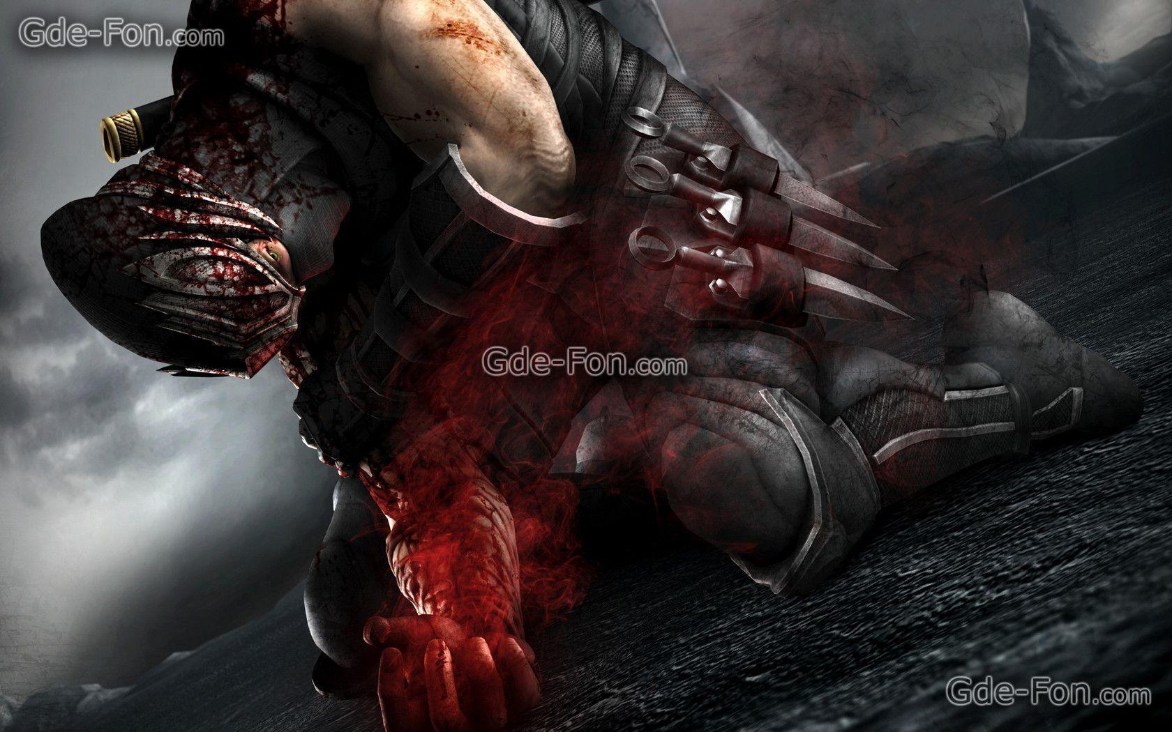 Download wallpaper Ryu Hayabusa, pain, contamination, blood free