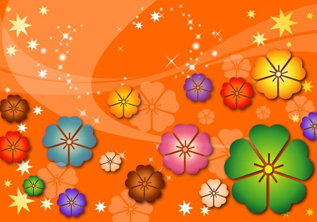 Colorful flowers Background for Powerpoint Presentations
