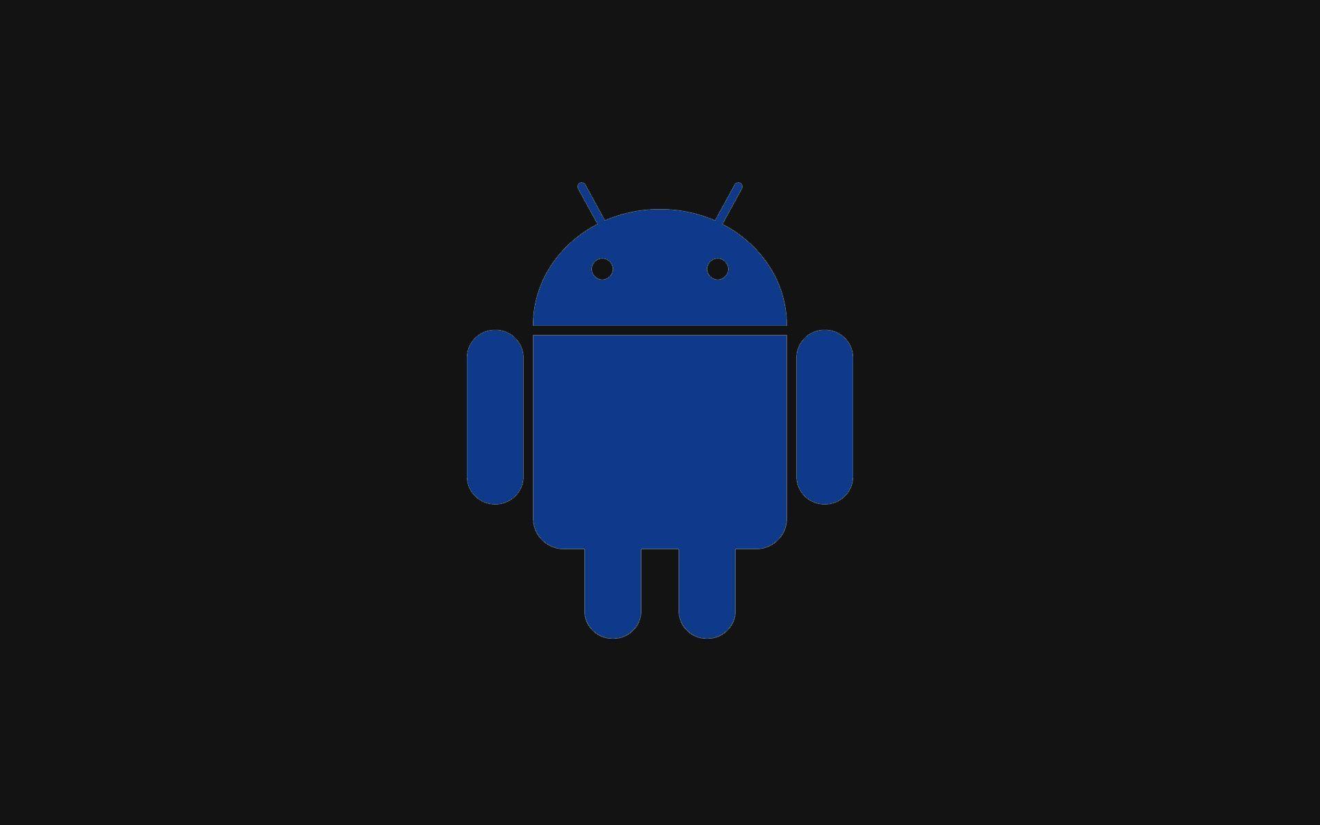 Blue Android And Black Background Wallpaper De Wallpaper