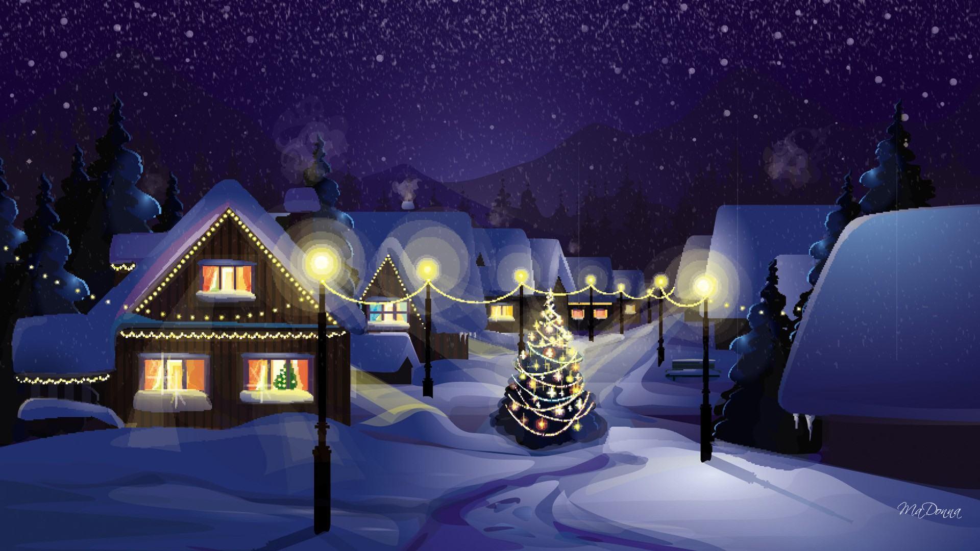 Download Christmas Village Wallpaper in HD from 2014