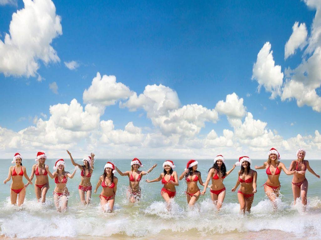 Download Christmas Beach Wallpaper 1024x768. HD Wallpaper