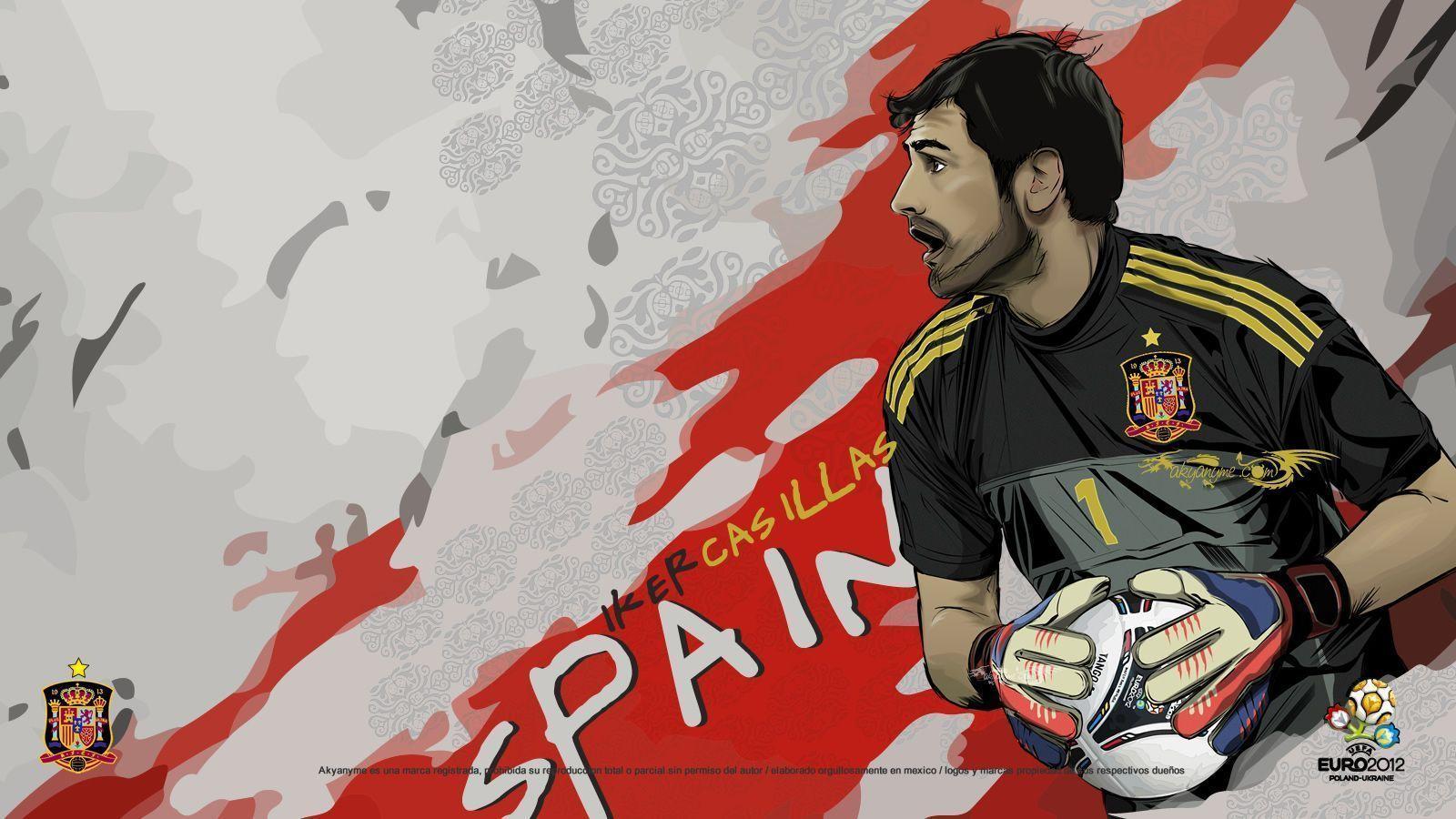 Iker Casillas HD Cartoon Style Wallpaper