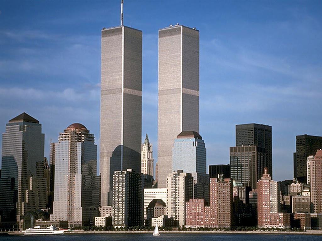Twin towers new york city wallpaper Stock Free Image