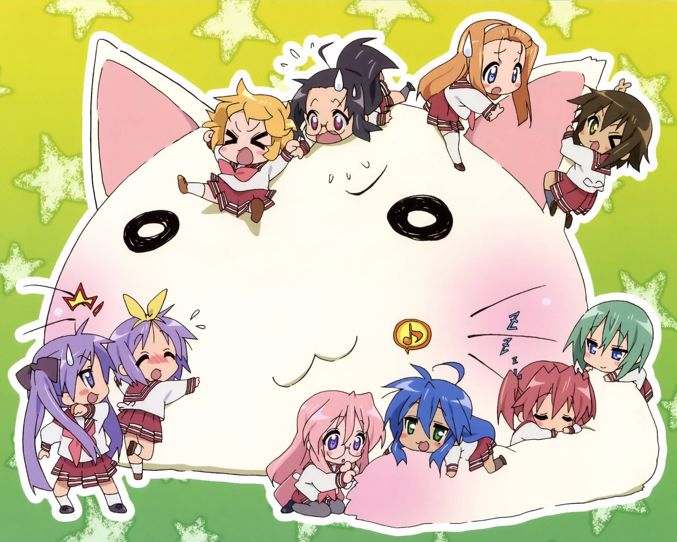 Lucky Star And Cat Kyu .09 Wallpaper
