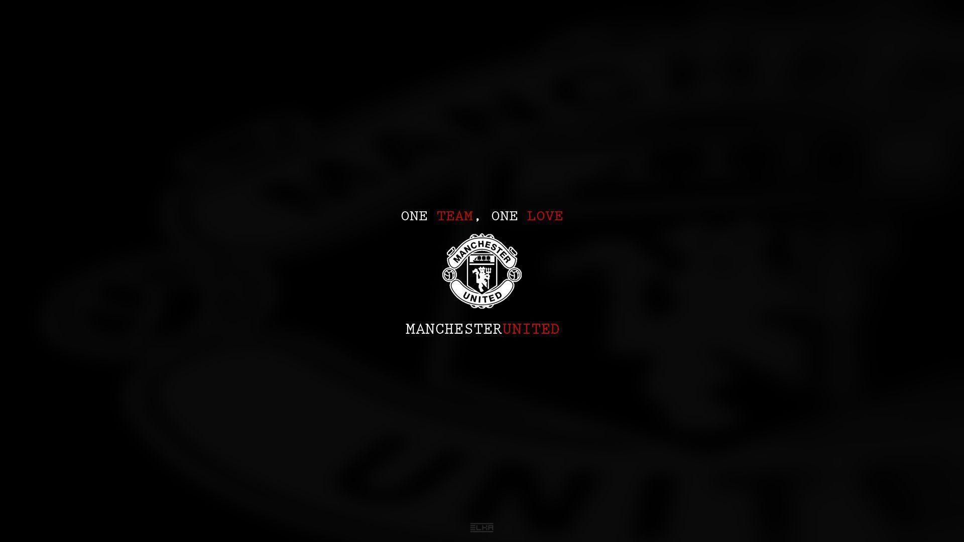 Manchester United Wallpaper Black Logo