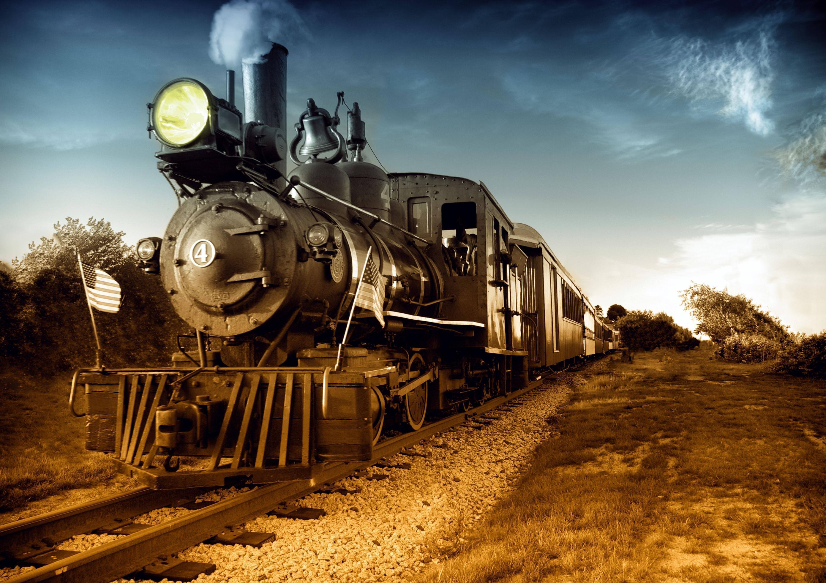 Wallpaper steam, us locomotive, locomotive, vintage, photo, rail