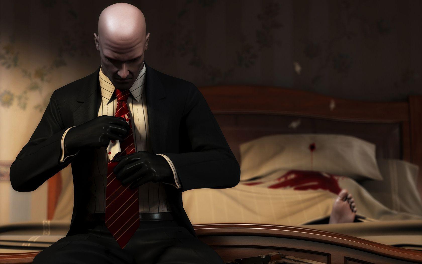Hitman Blood Money Wallpaper, blood, corpse, gun. HD Desktop