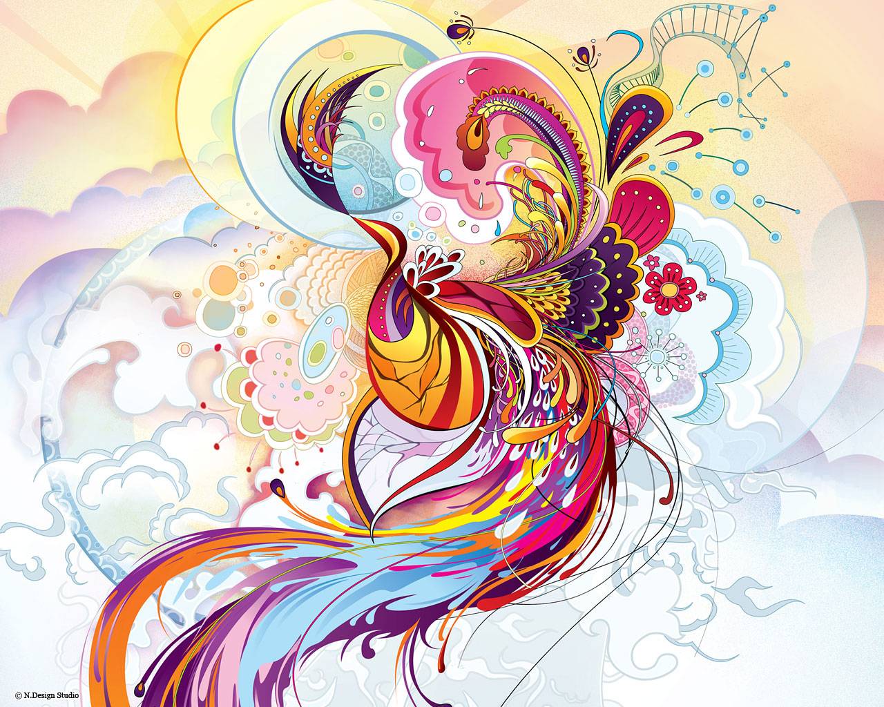 Desktop Illustration Colorful Abstractphoenix Content desktop