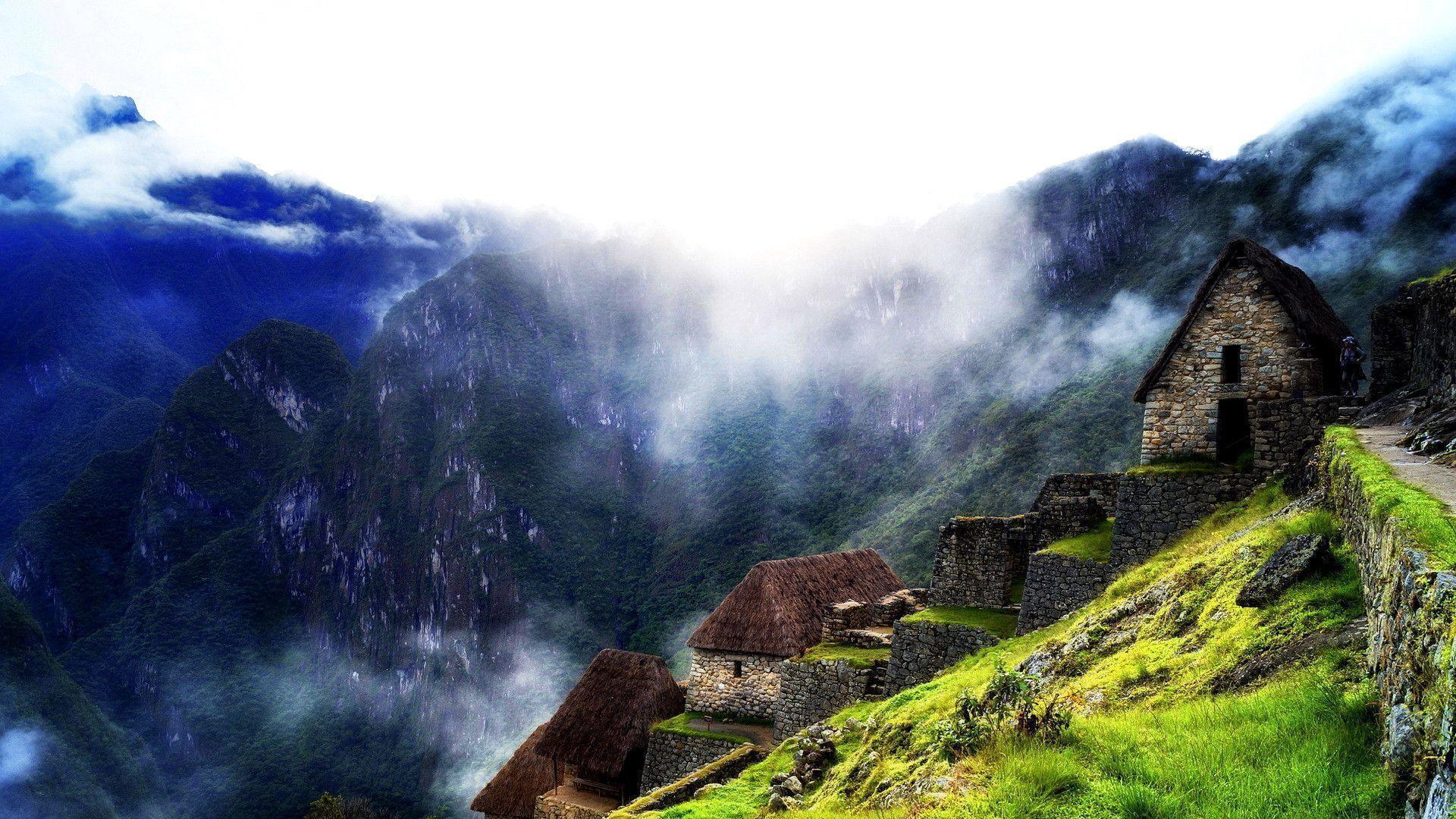 Beautiful Landscapes At Machu Picchu Peru Wallpaper