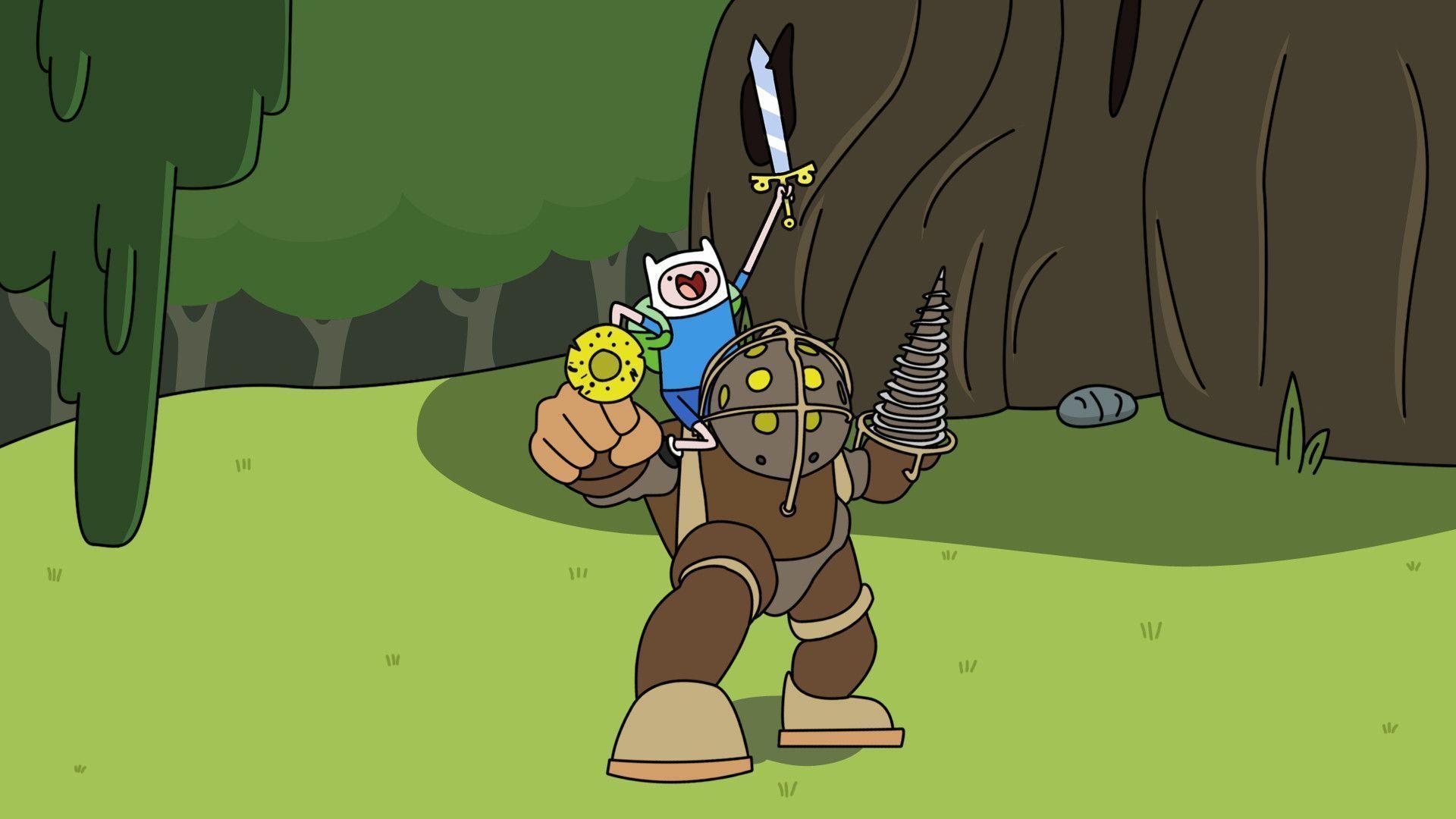 Finn and Big Daddy Wallpaper