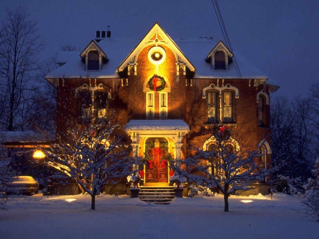 Christmas Houses Wallpaper